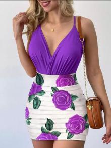 VESTIDO LUCIANA  - COLOR  MORADO